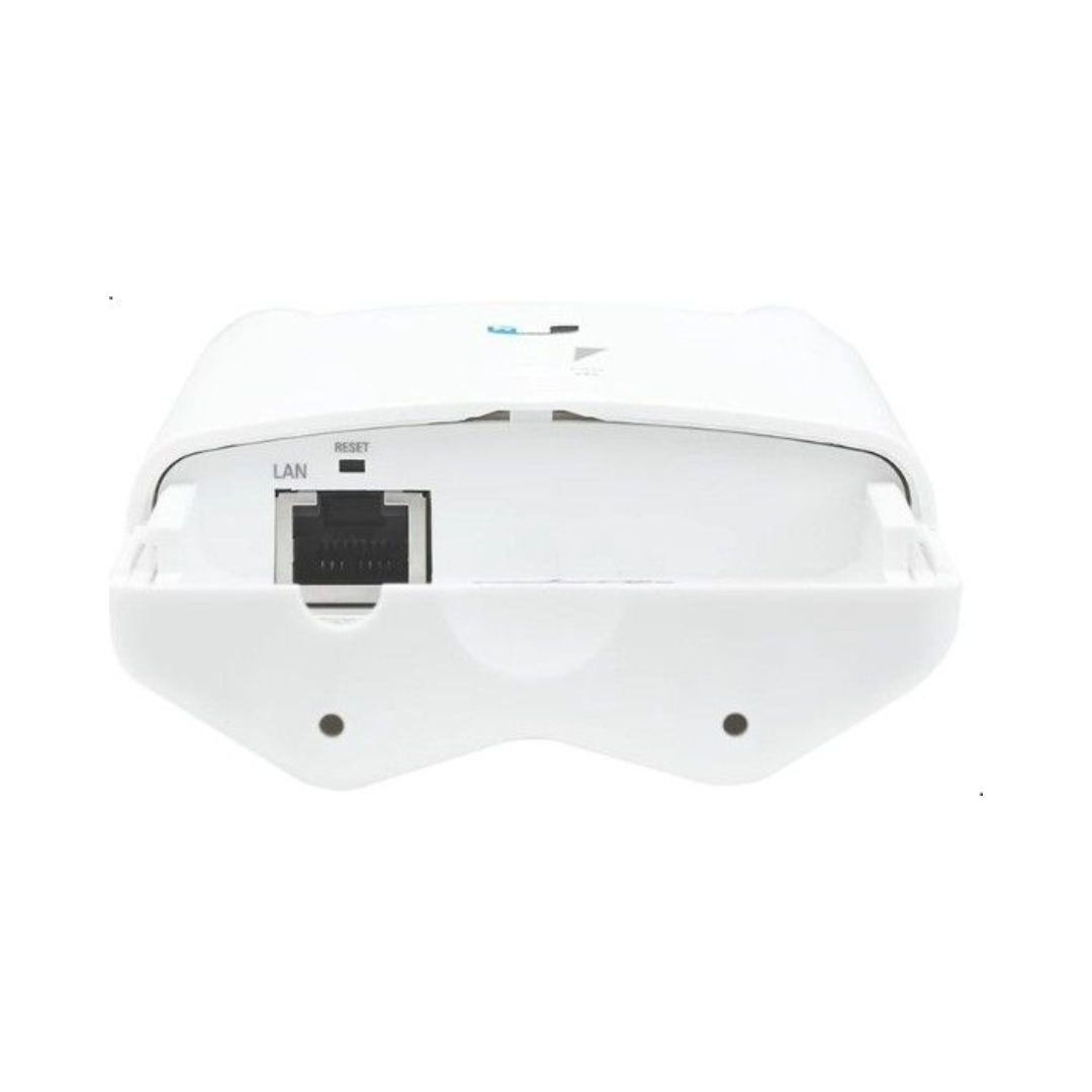 White electronic device with a clear dome cover on a white background